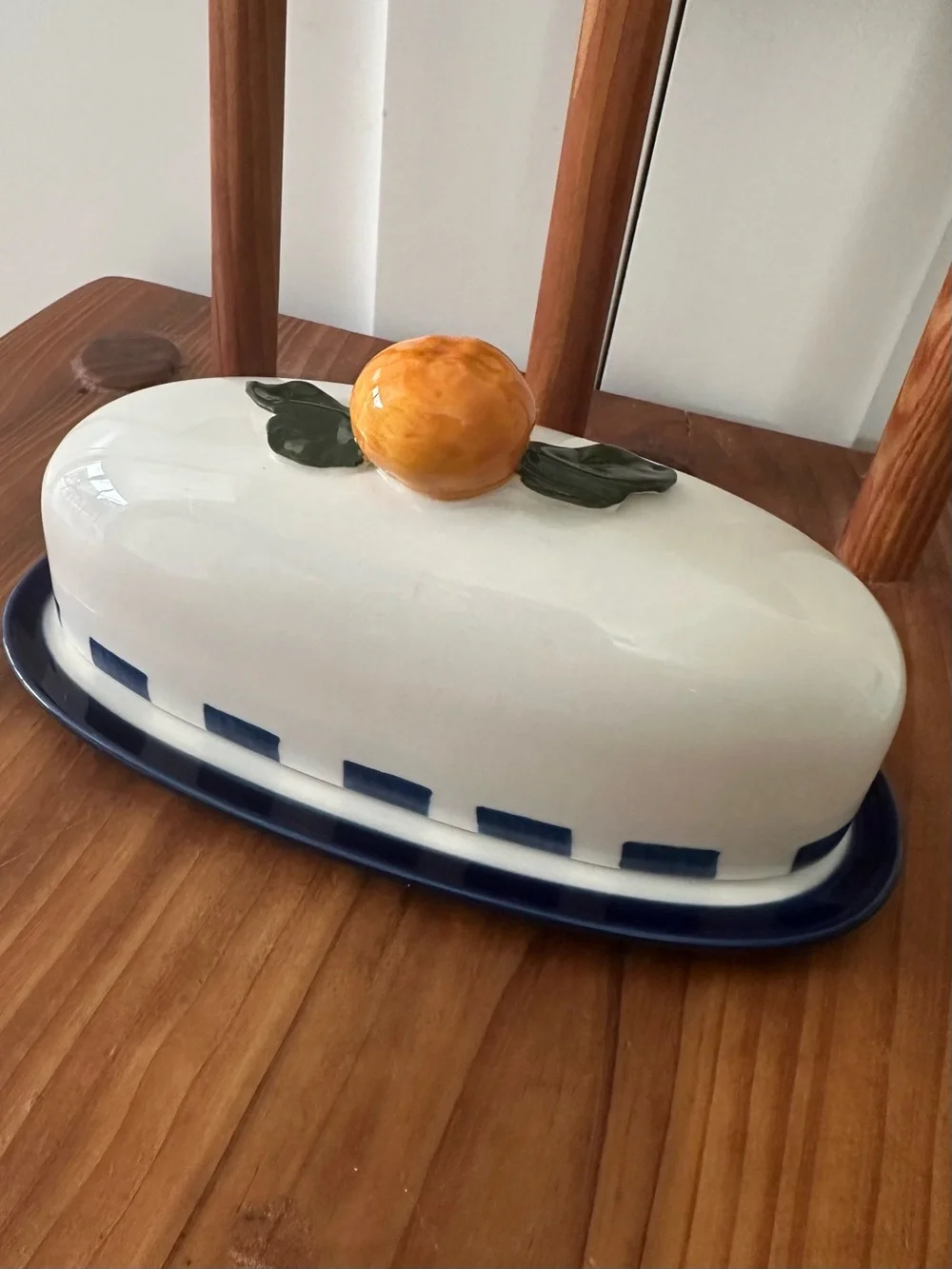 Anthropologie Valencia Citrus Stoneware Butter Dish